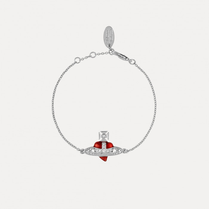 Браслет Vivienne Westwood New Diamante Heart Red