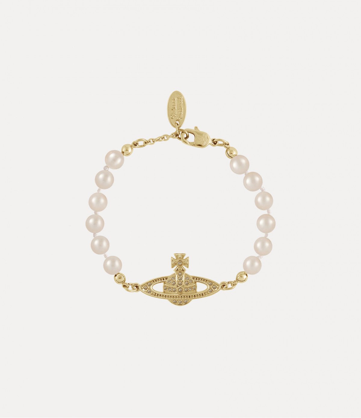 Браслет Vivienne Westwood Mini Bas Relief Pearl (Gold)