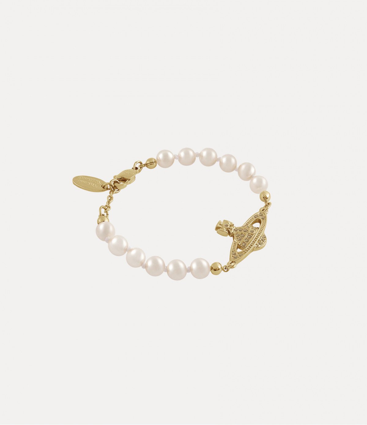 Браслет Vivienne Westwood Mini Bas Relief Pearl (Gold)