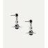 Серьги Vivienne Westwood New Petite Orb Black с бижутерными кристаллами Swarovski