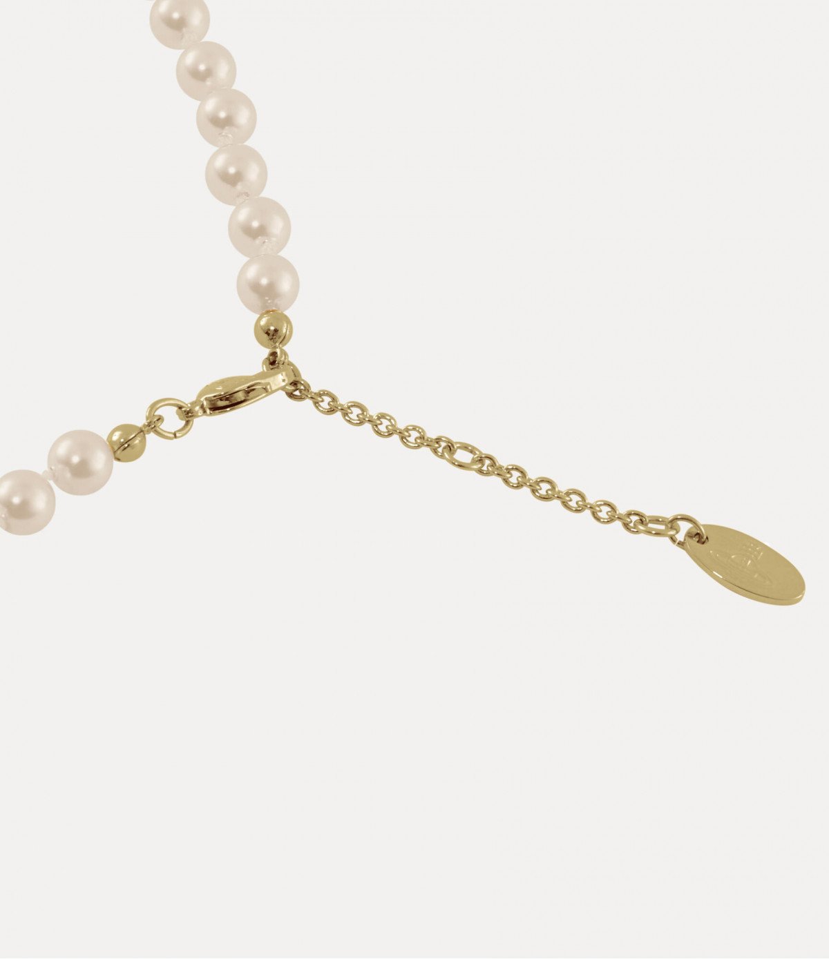 Колье Vivienne Westwood Mini Bas Relief Pearl choker (Gold)